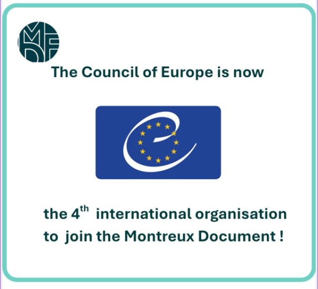 The Council of Europe joins the Montreux Document