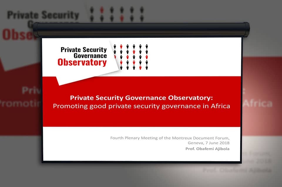 El Observatorio de gobernanza de la seguridad privada (Private Security Governance Observatory): promoción de una buena gobernanza de la seguridad privada en África